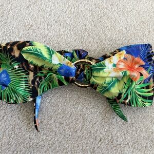 Sommer Swim Cece Bandeau Bikini Top Leopard Floral Sz XS